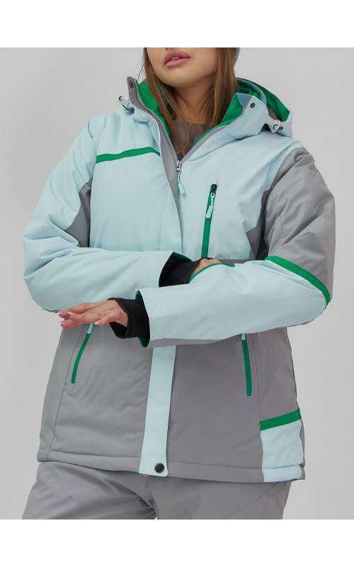 Женская горнолыжная куртка с комбинированным принтом: стиль и тепло на склоне