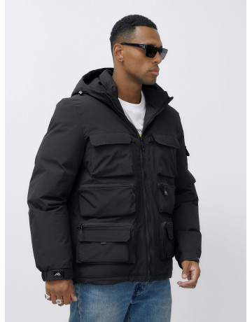 Мужская зимняя куртка больших размеров с регулируемым капюшоном.