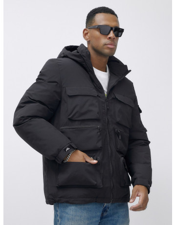 Мужская зимняя куртка больших размеров с регулируемым капюшоном.