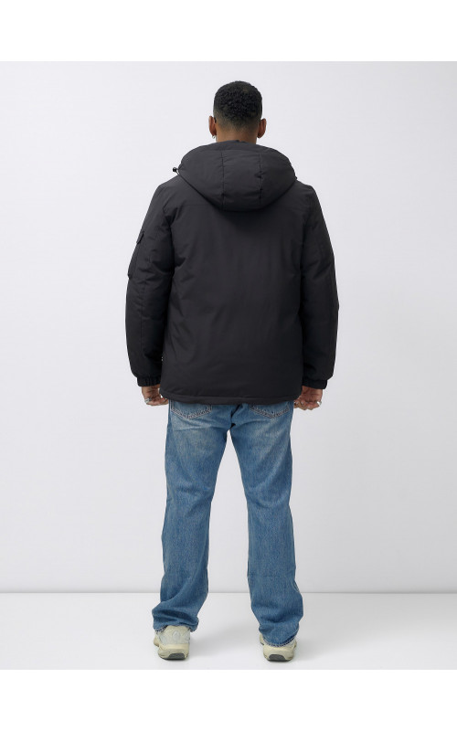 Мужская зимняя куртка больших размеров с регулируемым капюшоном.