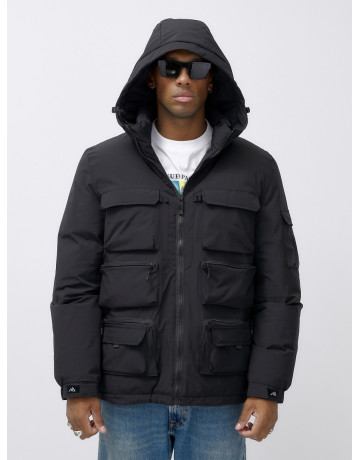 Мужская зимняя куртка больших размеров с регулируемым капюшоном.