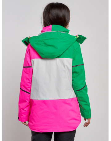 Женская горнолыжная куртка яркая цветкая