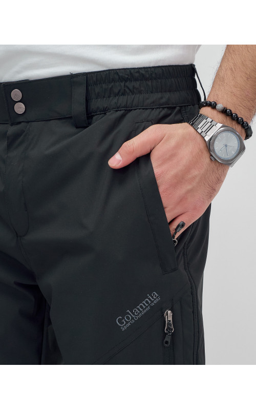 Мужские туристические брюки с флисовой подкладкой тёмно-синего цвета