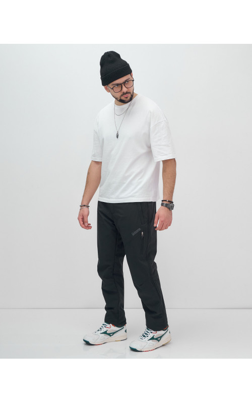 Мужские туристические брюки с флисовой подкладкой тёмно-синего цвета