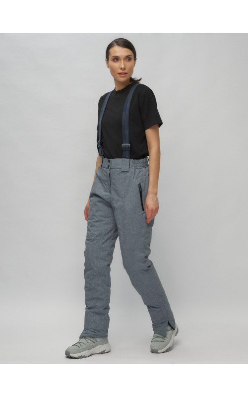 Женский горнолыжный комплект: куртка с цветочным принтом и брюки со съёмными бретелями