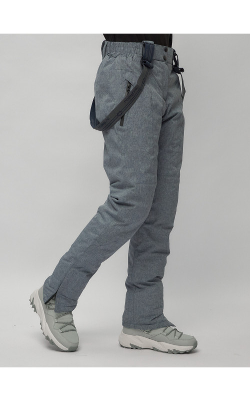 Женский горнолыжный комплект: куртка с цветочным принтом и брюки со съёмными бретелями