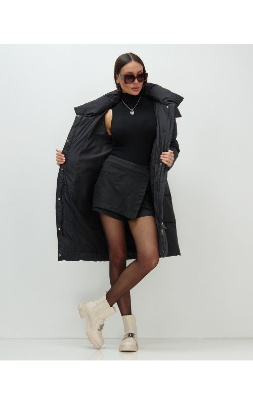 Длинный зимний пуховик для женщин