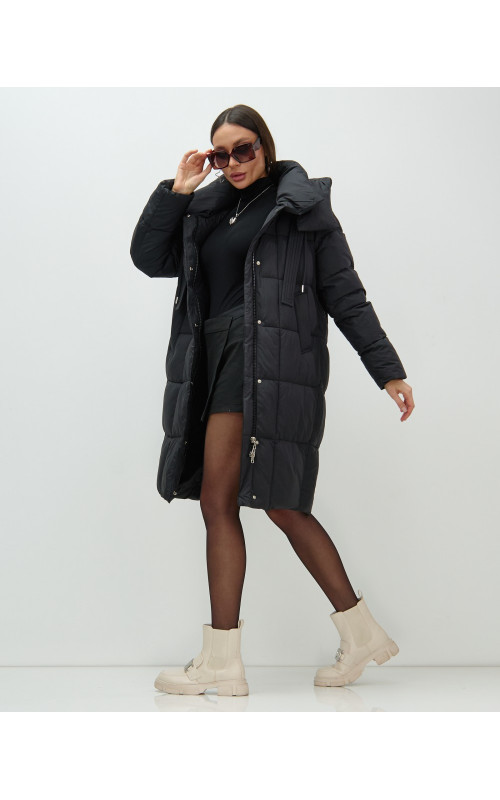 Длинный зимний пуховик для женщин