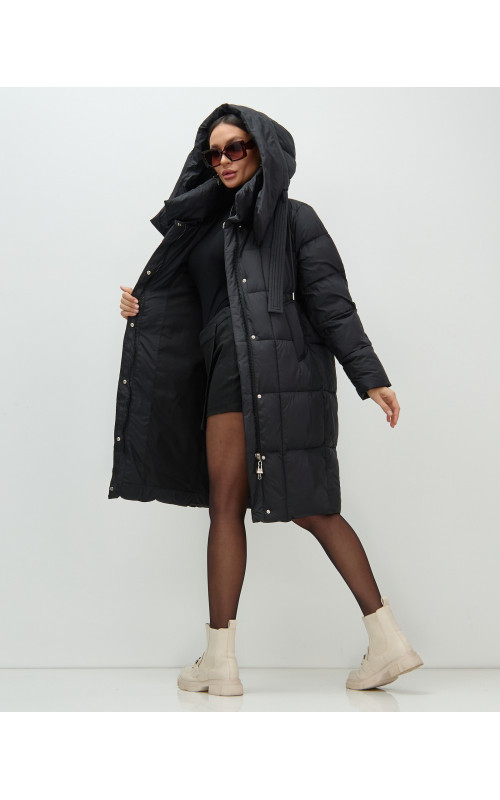 Длинный зимний пуховик для женщин