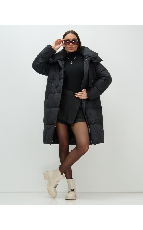 Длинный зимний пуховик для женщин