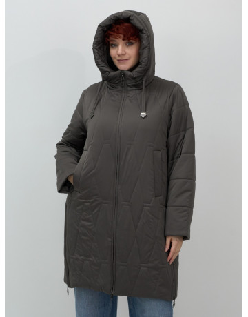 Длинный зимний пуховик для женщин с капюшоном.