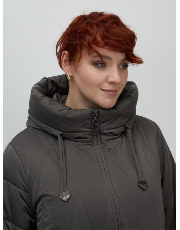 Длинный зимний пуховик для женщин с капюшоном.