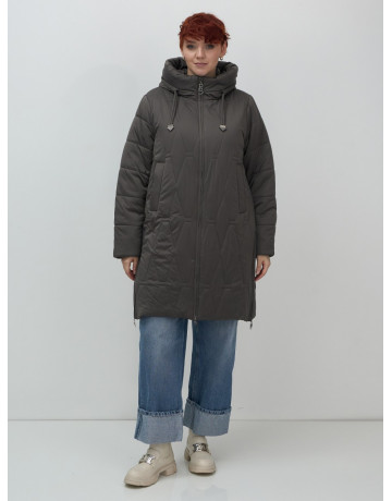 Длинный зимний пуховик для женщин с капюшоном.