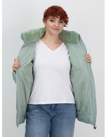 Женский пуховик с искусственной овчиной: тепло и стиль зима 2025