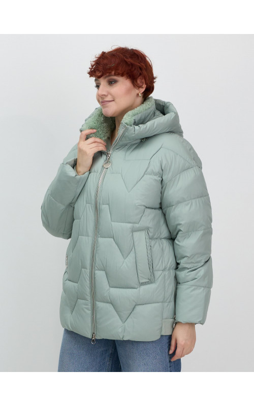 Женский пуховик с искусственной овчиной: тепло и стиль зима 2025