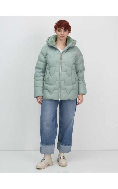 Женский пуховик с искусственной овчиной: тепло и стиль зима 2025