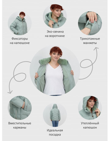 Женский пуховик с искусственной овчиной: тепло и стиль зима 2025