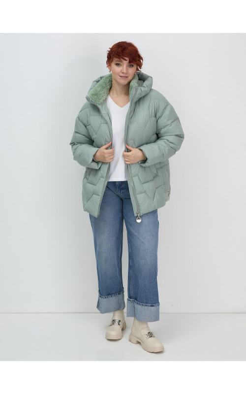Женский пуховик с искусственной овчиной: тепло и стиль зима 2025