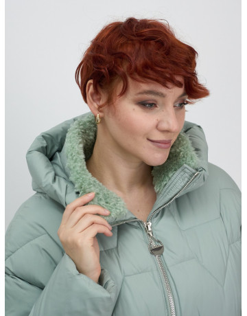 Женский пуховик с искусственной овчиной: тепло и стиль зима 2025