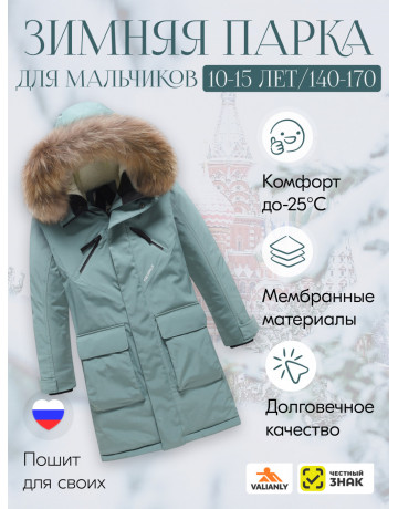 Парка для мальчика-подростка, ветро- и водонепроницаемая