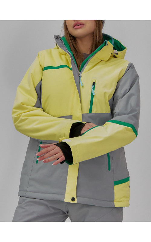 Женская горнолыжная куртка с ярким принтом: стиль и тепло