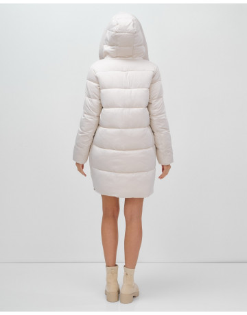 Тёплый женский пуховик с капюшоном для зимы