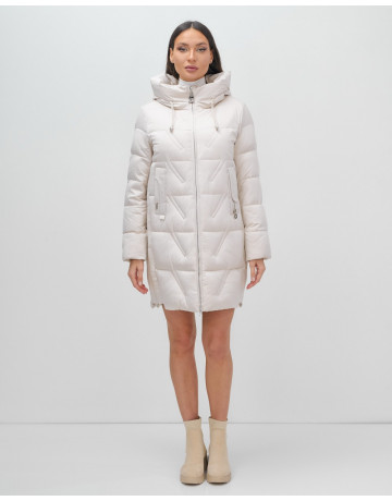 Тёплый женский пуховик с капюшоном для зимы