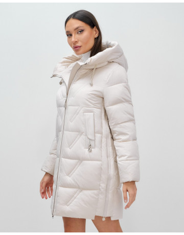 Тёплый женский пуховик с капюшоном для зимы