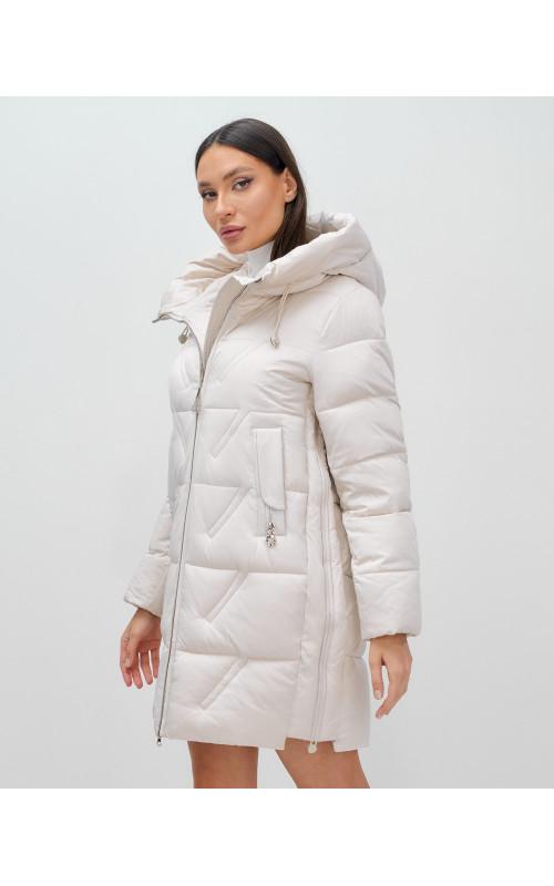 Тёплый женский пуховик с капюшоном для зимы