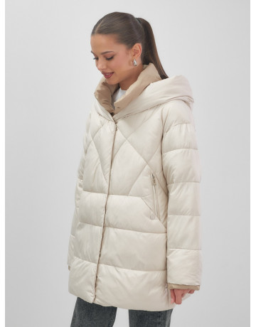 Утеплённый пуховик для женщин большого размера с капюшоном