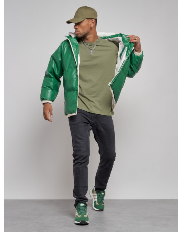 Мужская зимняя куртка с капюшоном из экокожи для активного отдыха