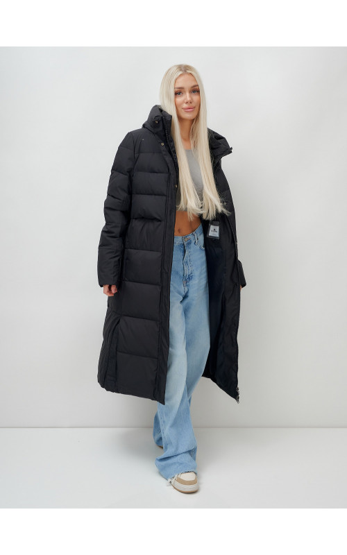 Длинный зимний пуховик для молодёжи