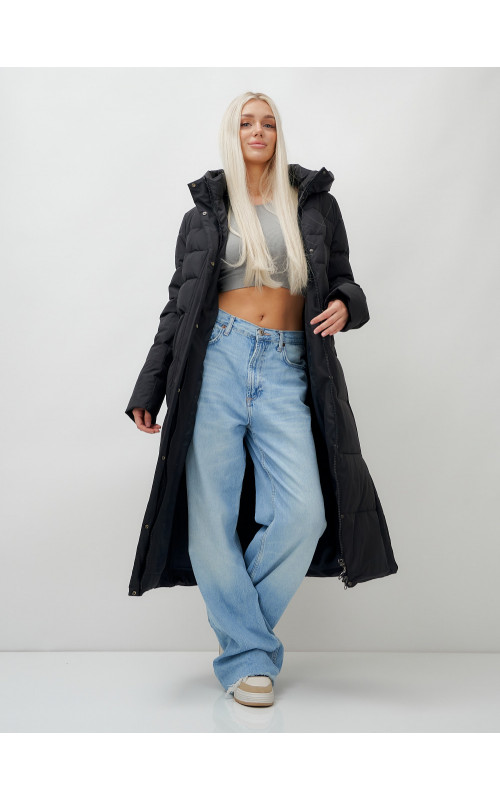 Длинный зимний пуховик для молодёжи