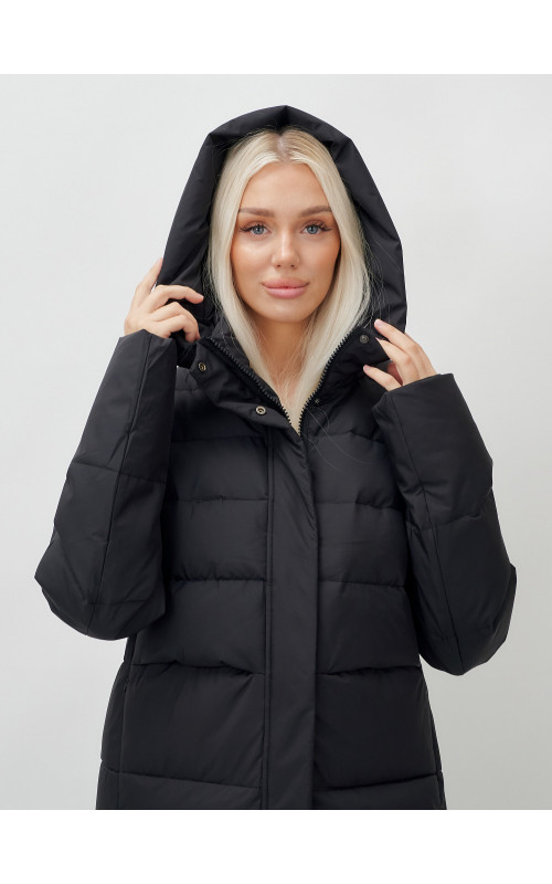 Длинный зимний пуховик для молодёжи