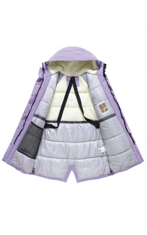 Зимняя женская парка с капюшоном для активного образа жизни.