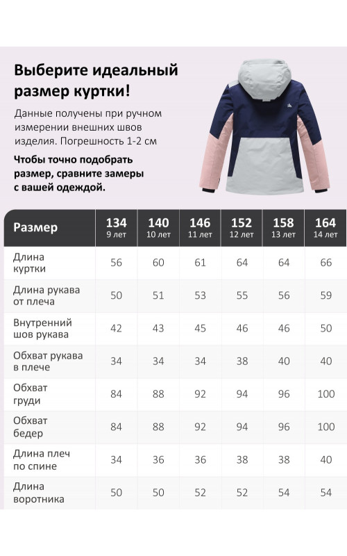 Зимний горнолыжный комплект для девочки (9–14 лет)