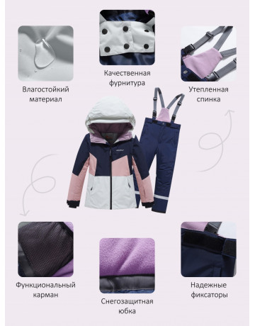 Зимний горнолыжный комплект для девочки (9–14 лет)