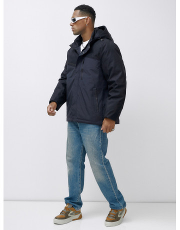 Зимняя куртка для мужчин большого размера с глубоким капюшоном.