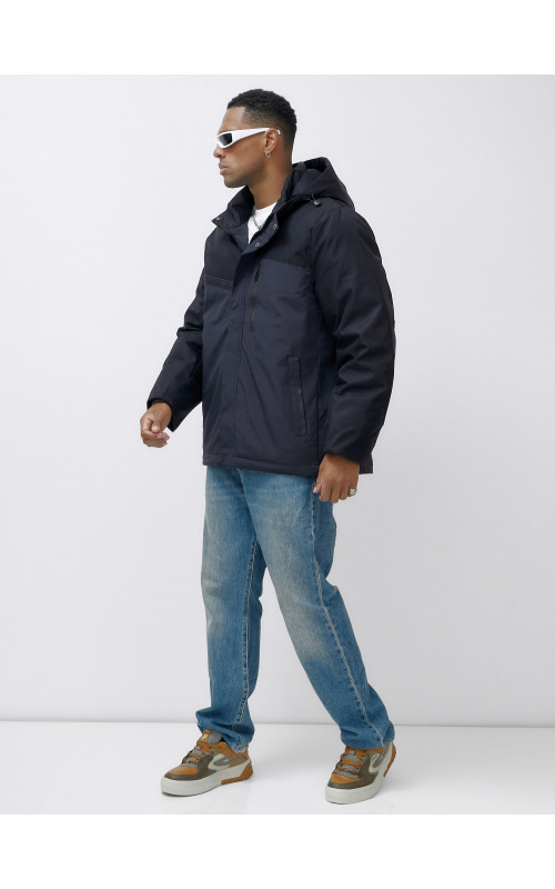 Зимняя куртка для мужчин большого размера с глубоким капюшоном.