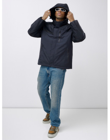 Зимняя куртка для мужчин большого размера с глубоким капюшоном.