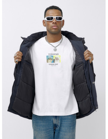 Зимняя куртка для мужчин большого размера с глубоким капюшоном.