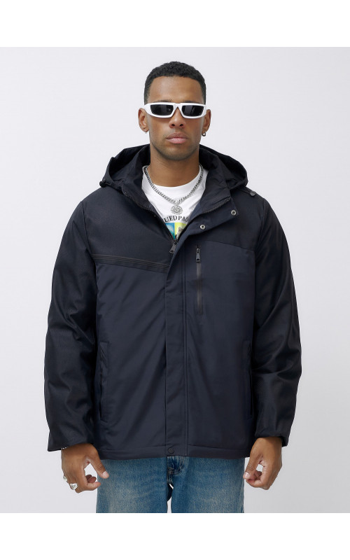 Зимняя куртка для мужчин большого размера с глубоким капюшоном.