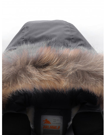 Детская зимняя парка для девочки, розовая, с капюшоном и мехом.