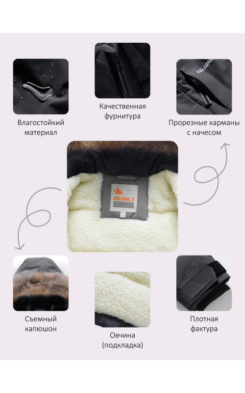 Детская зимняя парка для девочки, розовая, с капюшоном и мехом.