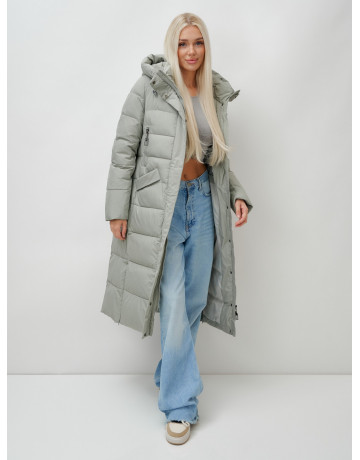 Тёплый женский пуховик с капюшоном