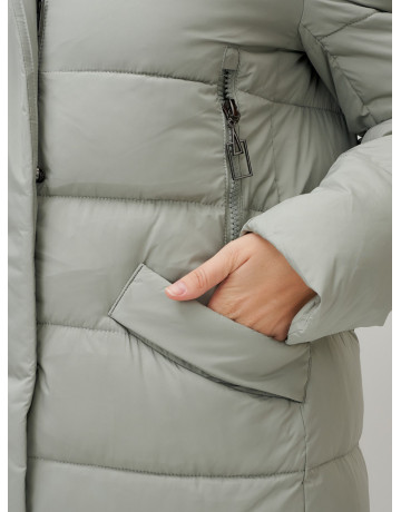 Тёплый женский пуховик с капюшоном