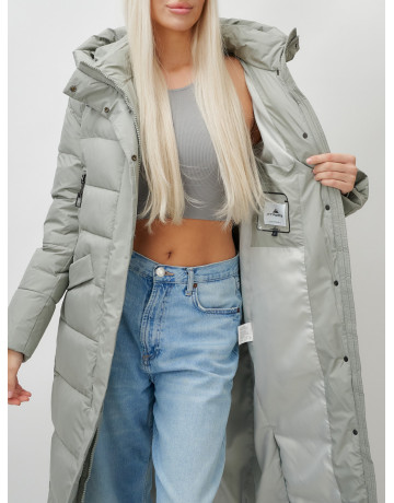 Тёплый женский пуховик с капюшоном