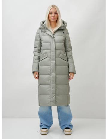 Тёплый женский пуховик с капюшоном