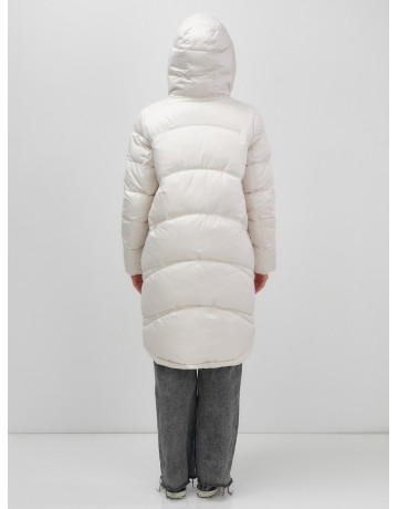 Длинный зимний пуховик с капюшоном для женщин