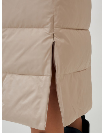 Длинный зимний пуховик с капюшоном для женщин